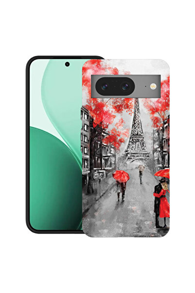 bestcase Carcasă ultra subțire TPU pentru Google Pixel 8, cu design Turnul Eiffel din Paris, 2100008 B 1378