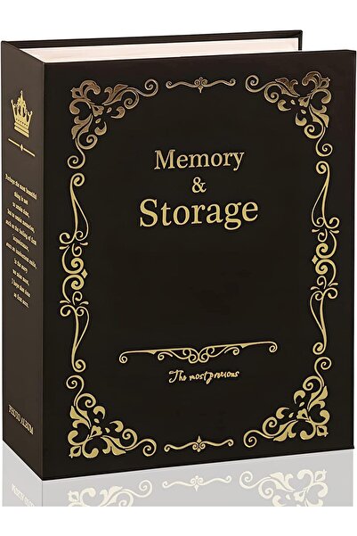 KASTWAVE ألبوم صور أسود صغير يتسع لـ ١٠٠ صورة مقاس ٤×٦ - للعائلة والمناسبات