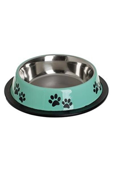 BAMI NETWORK Mint Green Patterned Stainless Steel Cat Bowl 235ml