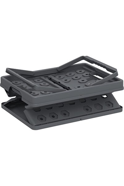 Xess 32L Foldable Basket, Collapsible Storage Crate, Grey