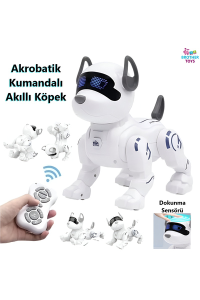 Brother Toys Uzaktan Kumandalı Akrobat Köpek Akıllı Interaktif Öğretici Oyuncak Şarjlı Robot