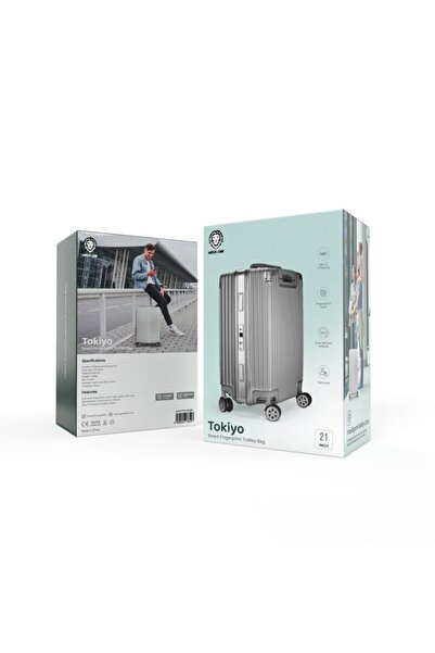 Green Lion Tokiyo Smart Fingerprint Trolley Bag - Silver