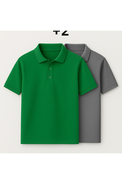 Nu Set of 2 Unisex POLO T-Shirts 100% Cotton