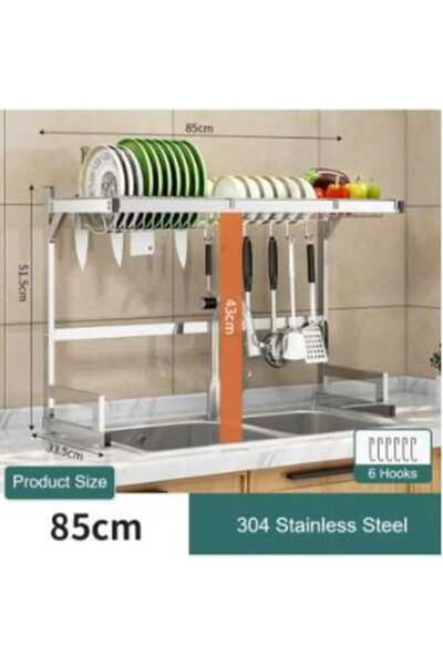 Alsaif Gallery Steel drying rack that mounts over the kitchen sink – high stability and ideal water drainage