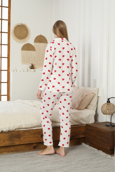 LİLA İÇ GİYİM Set de pijamale cu mânecă lungă cu nasturi