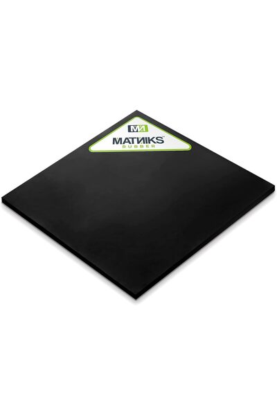 Generic MATNIKS Neoprene Rubber Sheet, 12x12 in, 1/4-inch Thick, Black, Heavy Duty (60A)