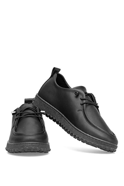 Ayakkabı Fuarı Elit Asscl100 Women's Genuine Leather Casual Shoes Black