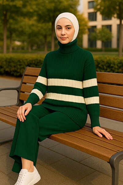 MAY MARA 2-piece fisherman collar knitwear set