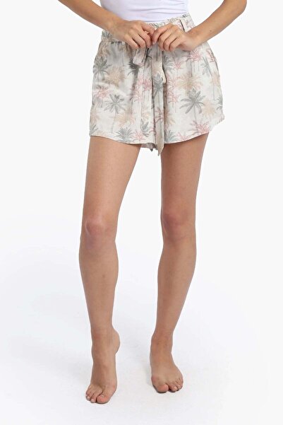 CARINA Palm tree print pajama shorts
