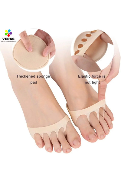 VERAS Set of 1 pair (2 pcs) Insoles, metatarsal support for shoes, pain absorption, Cream
