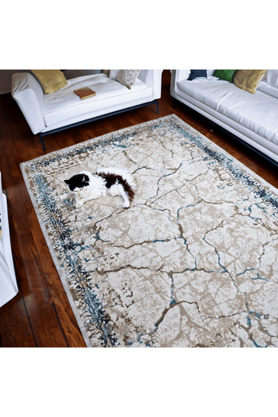 Brava Casa Covor Marbella Essence, Living/Dormitor, Albastru, Crem, Bej, Incalzire in pardoseala, Fi