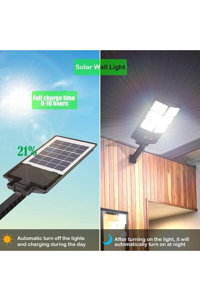 120 watt Güneş Enerjili Bahçe Aydınlatması| Su Geçirmez, Sensörlü, Kumandalı