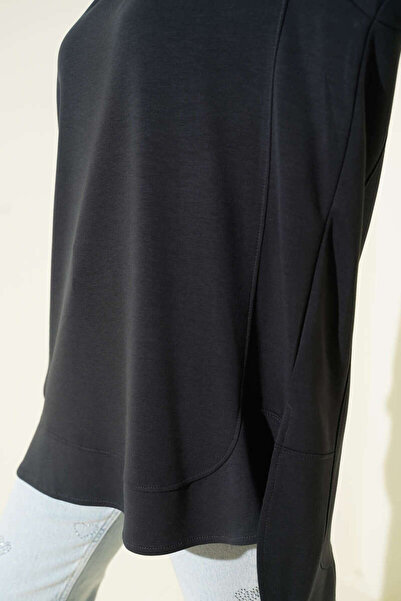 Smy moda Double Face Oval Cut Oversized Tunic