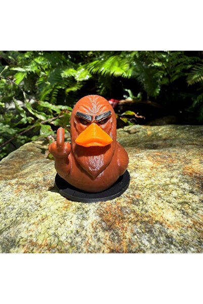 Generic Bigfoot Duck Figurine - Funny 3D Printed Cryptid Collectible for Dashboard & Desk