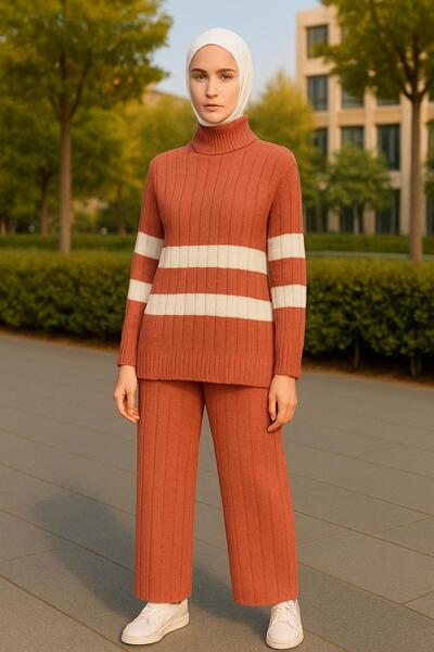 MAY MARA 2-piece fisherman collar knitwear set