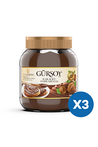 Gürsoy Kakaolu Fındık Kreması 700 g (3'lü Paket)