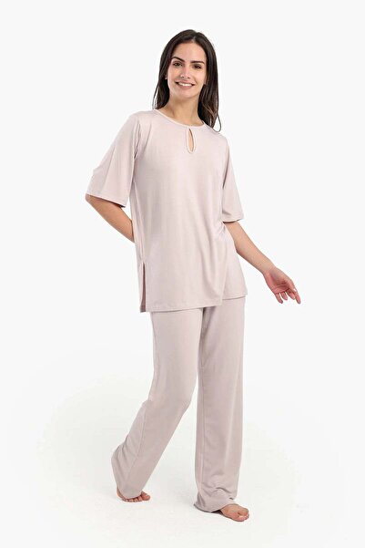 CARINA Plain short-sleeved pajamas