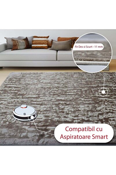 Brava Casa Stria di Terra Carpet, Living Room/Bedroom, Large and Cream, Underfloor Heating, Short Pile 1