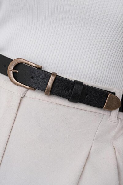 Mynoa Takım Antique Buckle Women's Belt, Jacket Belt, Trouser Belt,