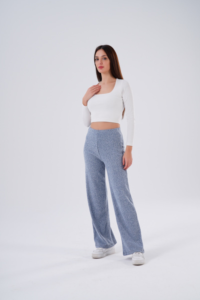 HOFY 1593 Yumoş Knitwear Ribbed Knit Trousers