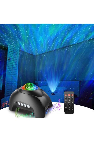 NALACAL جهاز عرض جالاكسي ستار مع مكبر صوت بلوتوث — ضوء ليلي LED أورورا مع مؤق...