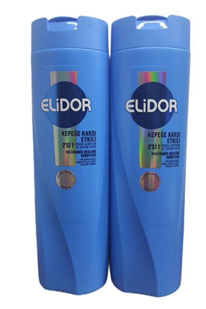 Elidor 2-in-1 Shampoo and Conditioner Effective Against Dandruff 400 ml (New) X 2 Pieces