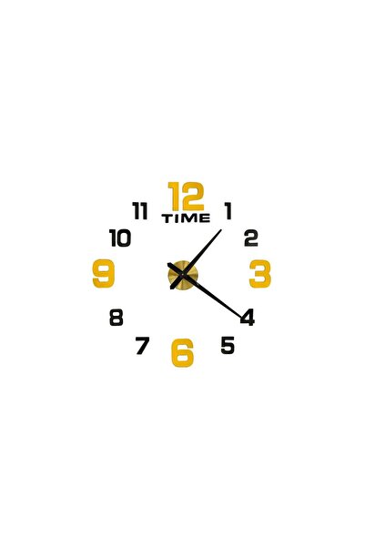 Three top online Autocolant ceas de perete 100-120 cm negru auriu