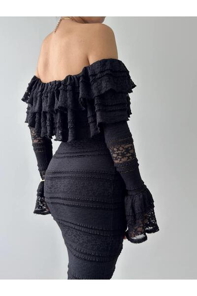 conconmoda Straplez Madonna Yaka Tasarım Elbise