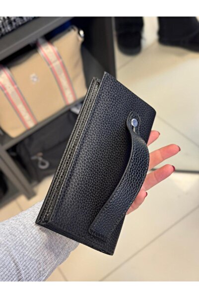 balbagss Unisex Large Black Hand Wallet with Phone Compartment