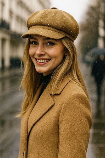 BALIENTE Căciulă Camel Over Stone pentru femei