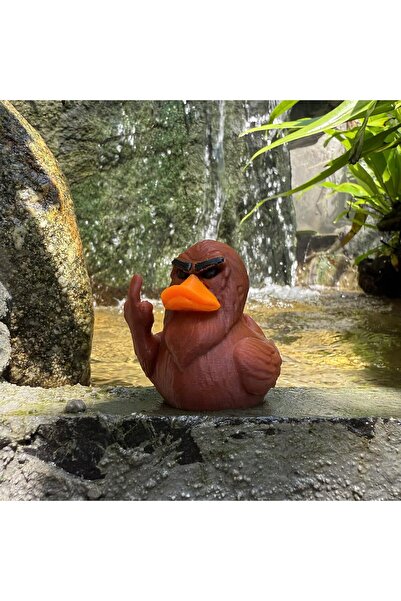 Generic Bigfoot Duck Figurine - Funny 3D Printed Cryptid Collectible for Dashboard & Desk