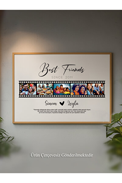 Photo Garage Kişiye Özel Best Friends Film Şeridi Fotoğraf Poster – Çerçevesiz Duvar Tablosu