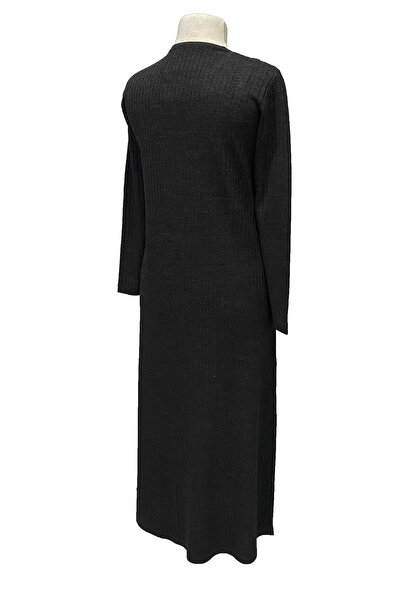 Giyinen Mağazaları Efsun Round Neck Pearl Embroidered Me Transitional I Corded Fabric Lbise