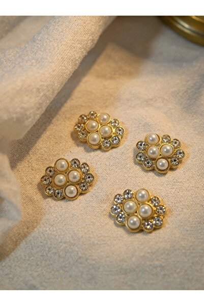 ODDA TASARIM ATÖLYESİ New Christmas Collection Pearl and Stone 4-Piece Set (2cm)