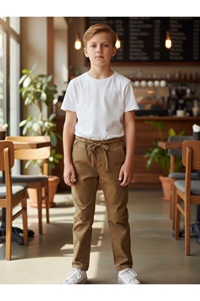 Zekids Boy's Flexible Fabric Elastic Waist Pants