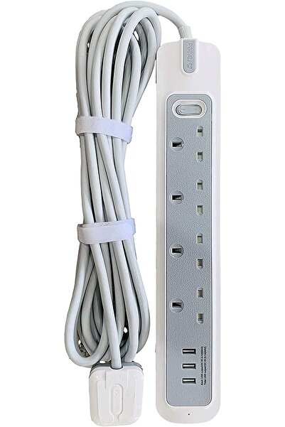 RAFEED 5m Extension Cord with 3 USB Ports
