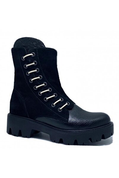 LUISA FIORE PETRA piele naturala bocanci negri