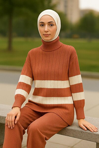 MAY MARA 2-piece fisherman collar knitwear set