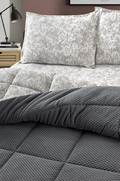 evdehome مجموعة النوم كلاوديفا |   طقم سرير مفرد من ويلسوفت (لحاف + ملاءة مطاطية + غطاء وسادة)