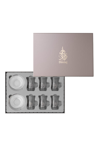 Dimlaj Bader Glass Tea Set CB/12-Platinum