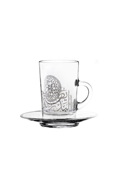 Dimlaj Bader Glass Tea Set CB/12-Platinum
