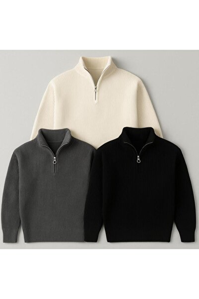 golden toptan 3-Piece Zippered Sweater