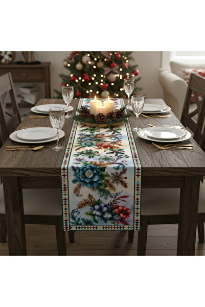 tarzınısec Coperta Runner cu tematică de Anul Nou cu imprimeu digital Crăciun...