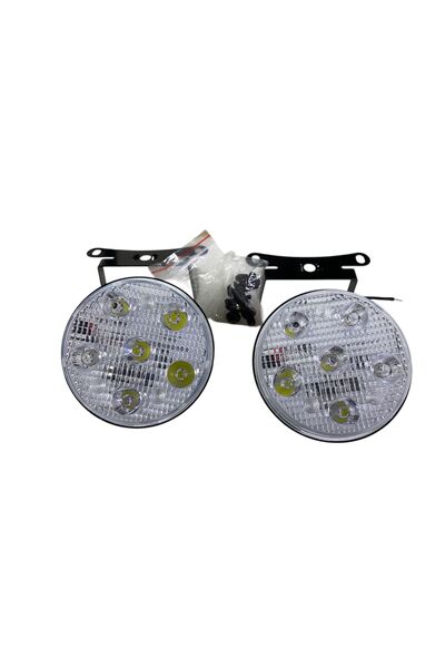 ARSVİSİON AUTO ACCESSORIES Sis lamba ledli Yuvarlak 6 Led 10-30Volt 9cm