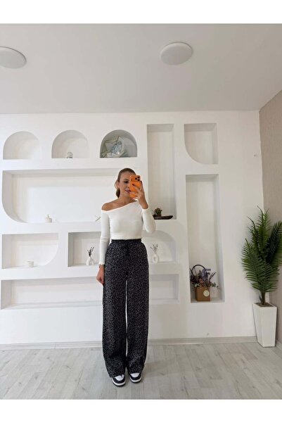 İrka Moda Leopar Bol Paça Pantolon