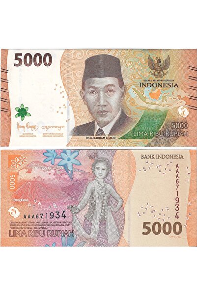 emir koleksiyon coin & paper collection Endonezya 2022 Yılı 5000 Rupiah Yaban...