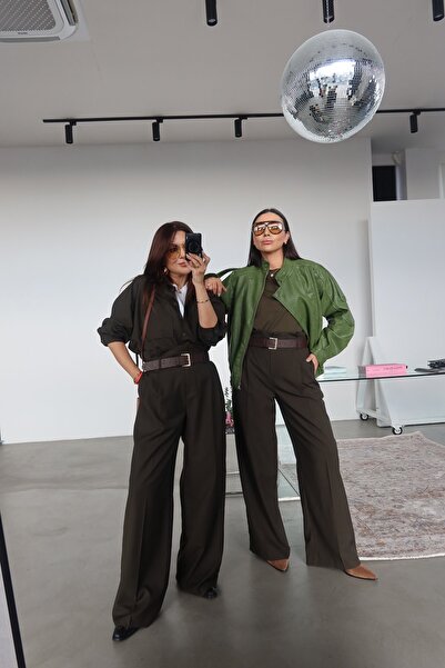 Özge Özgenç Belted and Pleated Trousers