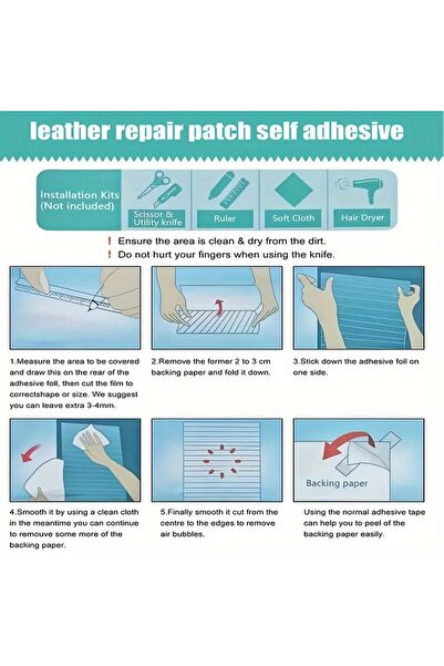 MaffStuff Self-adhesive Eco-leather Foil 50x138cm Light Blue 📦