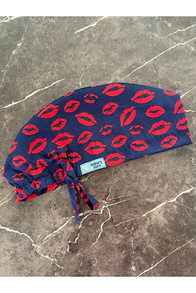 Tosbics Store Kırmızı Ruj Cerrahi Bone (İthal Kumaş)