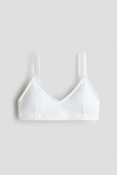 H&M Dolgulu ve Pamuklu Kısa Üst